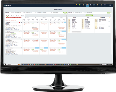 computer monitor displaying CMS Enterprise Moving Software for Commercial Movers